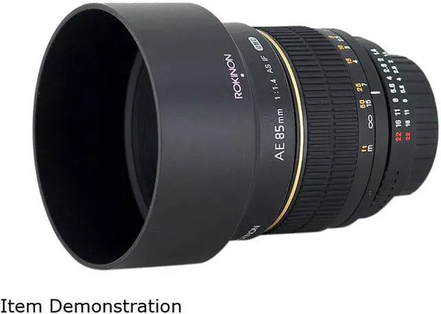 Alt view image 4 of 5 - Rokinon 85MAFN SLR Lenses 85mm f/1.4 Aspherical Lens for Nikon DSLR Cameras w/Automatic Chip Black
