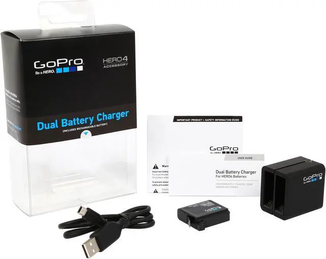 Alt view image 8 of 8 - GoPro AHBBP-401 Black Dual Battery Charger + Battery (for HERO4)