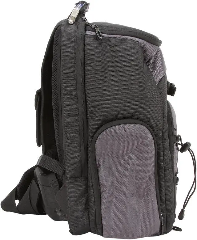 Alt view image 3 of 11 - Rosewill Shine-View - RDCB-12001 - Black Backpack for DSLR Camera, Lens and 17.30" Notebook - Holds 5 Extra Lenses, Flash, Battery and Charger - Convenient Side Access Doors