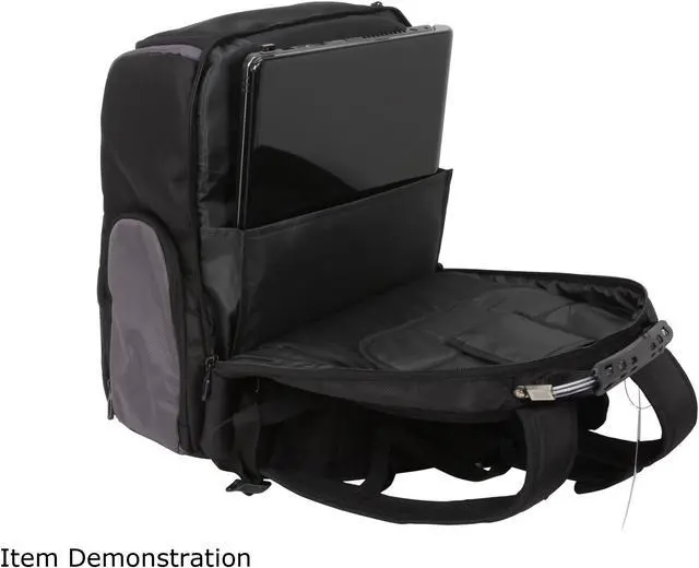 Alt view image 6 of 11 - Rosewill Shine-View - RDCB-12001 - Black Backpack for DSLR Camera, Lens and 17.30" Notebook - Holds 5 Extra Lenses, Flash, Battery and Charger - Convenient Side Access Doors