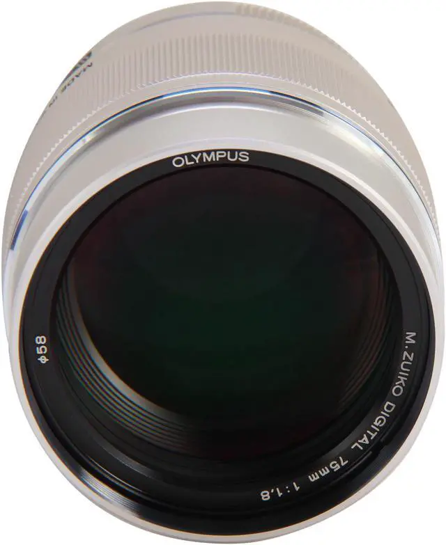 Alt view image 2 of 5 - OLYMPUS M.Zuiko V311040SU000 M.Zuiko Digital ED 75mm f1.8 Lens Silver