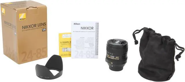 Alt view image 7 of 7 - Nikon 2204 SLR Lenses AF-S NIKKOR 24-85mm f/3.5-4.5G ED VR Lens Black