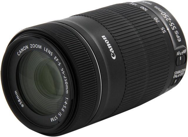 Canon EF-S 55-250mm f/4-5.6 IS STM Lens - Newegg.com