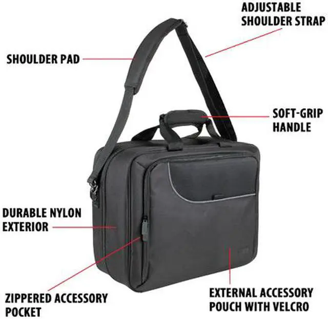 Alt view image 3 of 5 - USA GEAR Console Carrying Case - Xbox and PlayStation Travel Bag. Water Resistant Exterior and Customizable Interior - Black