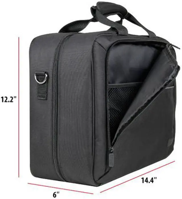 Alt view image 4 of 5 - USA GEAR Console Carrying Case - Xbox and PlayStation Travel Bag. Water Resistant Exterior and Customizable Interior - Black