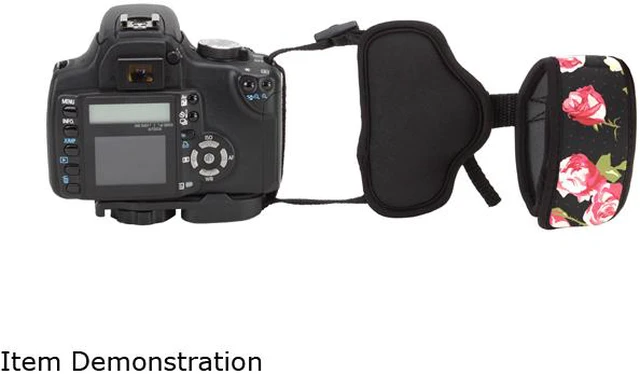 Alt view image 2 of 2 - Professional DSLR Camera Hand Grip Strap with Metal Plate by USA GEAR (Floral) - Works With Canon , Nikon , Panasonic and More Cameras