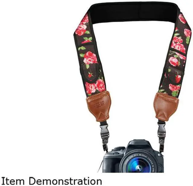 Alt view image 3 of 3 - TrueSHOT Camera Neck Strap with Accessory Storage Pockets - by USA Gear - Works with Canon 5D Mark III, 7D, EOS 5DS and Many More DSLR, Mirrorless & Instant Cameras!