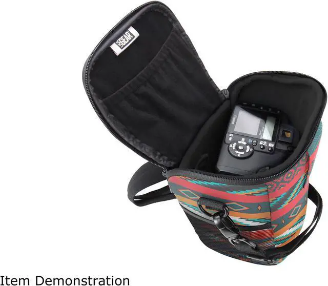 Alt view image 3 of 4 - Portable DSLR Camera Case Bag with Top Loading Accesibility, Shoulder Sling and Weather Resistant Bottom by USA GEAR - Works With Canon, Nikon, Sony, Pentax and More - Southwest