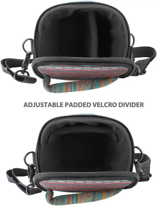 Alt view image 4 of 4 - Portable DSLR Camera Case Bag with Top Loading Accesibility, Shoulder Sling and Weather Resistant Bottom by USA GEAR - Works With Canon, Nikon, Sony, Pentax and More - Southwest