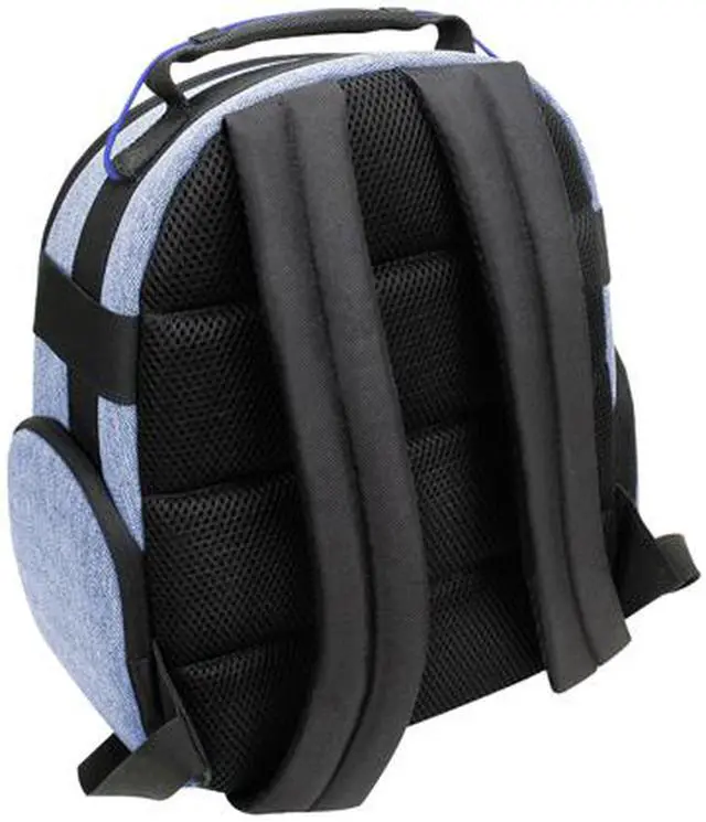 Alt view image 3 of 6 - USA Gear Compact Digital Camera Backpack (Blue) with Customizable Accessory Dividers, Weather Resistant Bottom, Comfortable Back Support for Canon EOS T5 / T6 - Nikon D3300 / D3400 and More SLRs