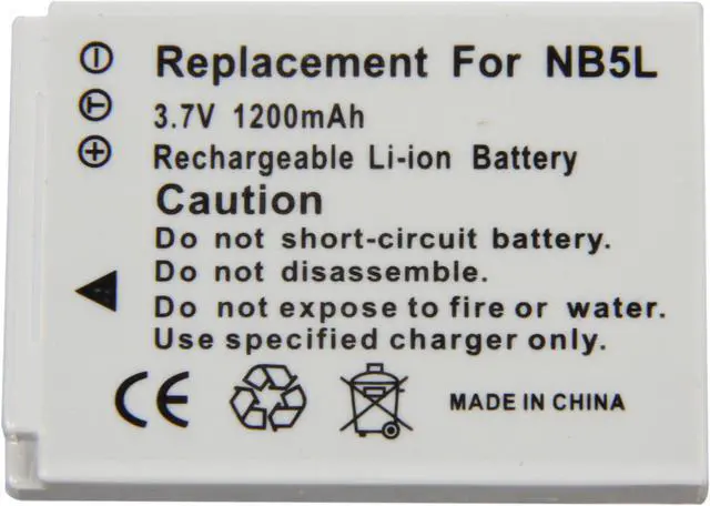 Alt view image 2 of 5 - NB-5L 1200mAh Li-Ion Battery