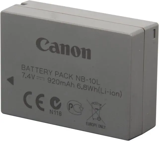 Main image of NB-10L (5668B001) 1-Pack 7.4V 920mAh Li-Ion Battery Pack for PowerShot SX40 HS