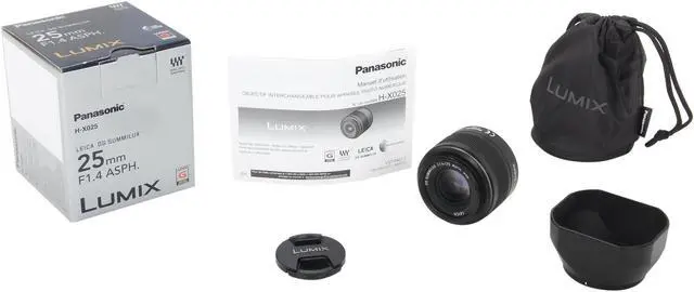 Alt view image 6 of 6 - Panasonic H-X025 Lumix G Micro 4/3 LEICA DG SUMMILUX 25mm/F1.4 ASPH. Lens Black