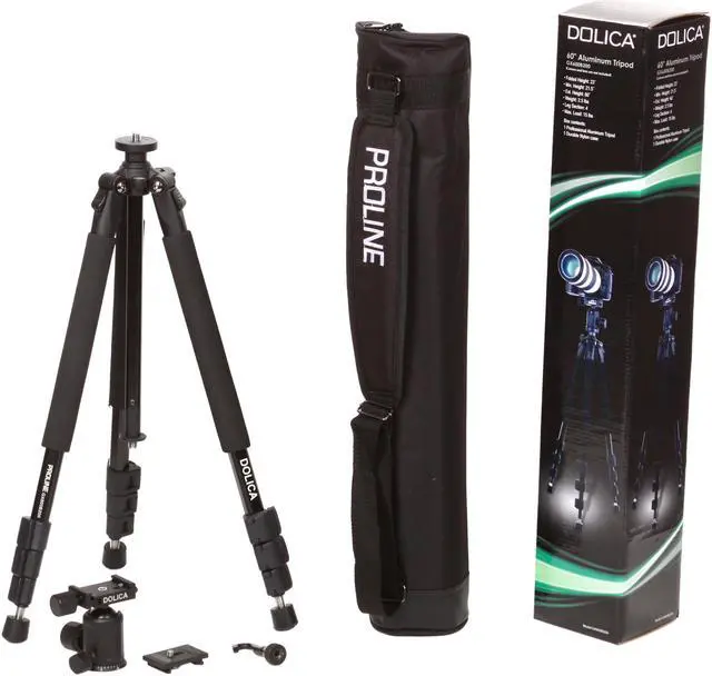 Alt view image 11 of 11 - Dolica GX600B200 60-Inch Proline Aluminum Tripod with Ball Head