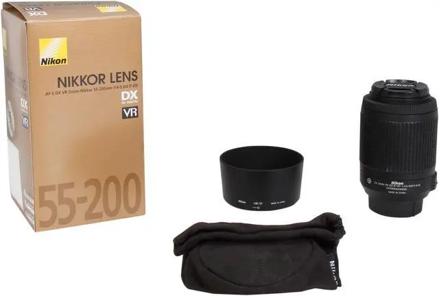 Alt view image 6 of 6 - Nikon 2166 SLR Lenses AF-S DX VR Zoom-Nikkor 55-200mm f/4-5.6G IF-ED Lens Black