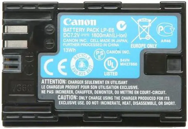 Alt view image 3 of 4 - LP-E6 1800mAh 7.2V Li-Ion Battery Pack