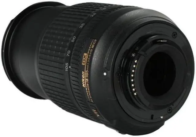 Alt view image 3 of 12 - Nikon 2179 AF-S DX NIKKOR 18-105mm f/3.5-5.6G ED VR Lens - USA WARRANTY (WHITE BOX) Black