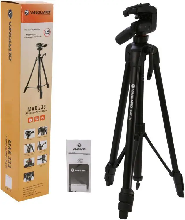Alt view image 10 of 10 - VANGUARD MAK 233 Aluminum Alloy Tripod