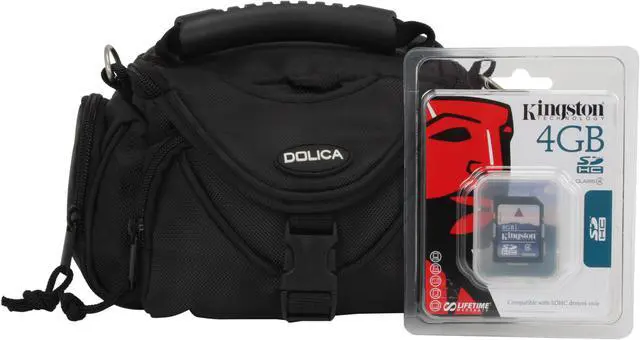 Main image of DOLICA 4GBWB3590 2-in-1 Kingston 4GB SDHC Card & Case Bundle Kit