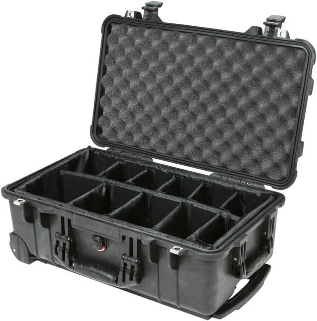 Alt view image 7 of 8 - PELICAN 1510-004-110 Black 1510 Carry On Case with Padded Dividers