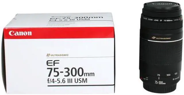 Alt view image 7 of 7 - Canon EF 75-300mm f/4-5.6 III USM SLR Lenses Telephoto Zoom Lens Black