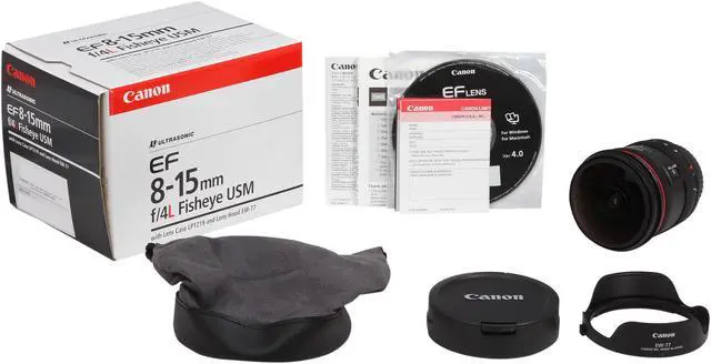 Alt view image 7 of 7 - Canon 4427B002 EF 8-15mm f/4L Fisheye USM Lens Black