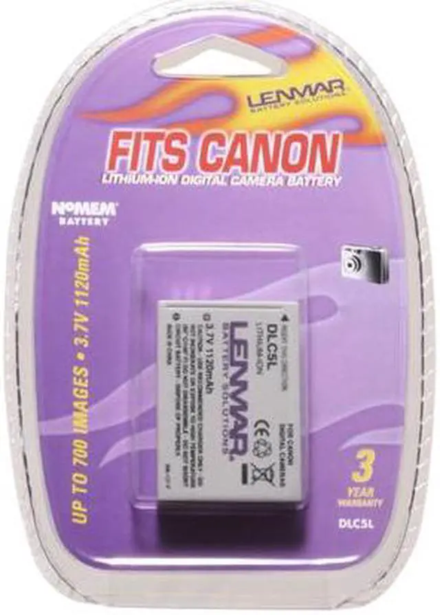 Main image of DLC5L 3.7V 1120mAh Li-Ion Battery Replaces NB-5L