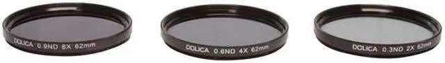 Main image of DOLICA CF-NDK62 62mm Neutral Density Filter 2x,4x,8x Kit