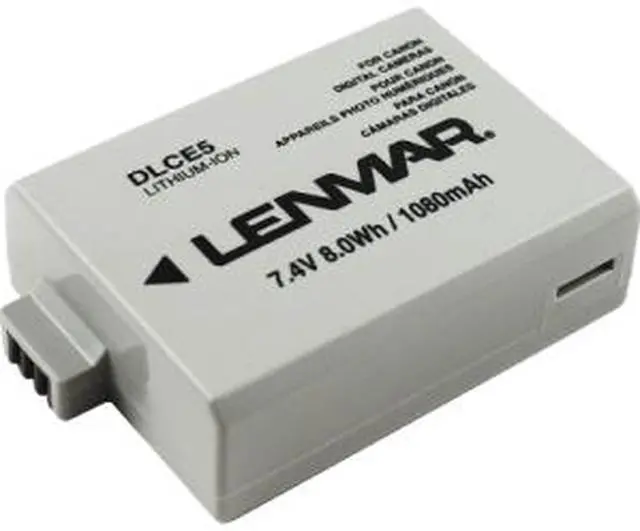 Main image of DLCE5 1080mAh 7.4V Li-Ion Canon LP-E5 Replacement Battery