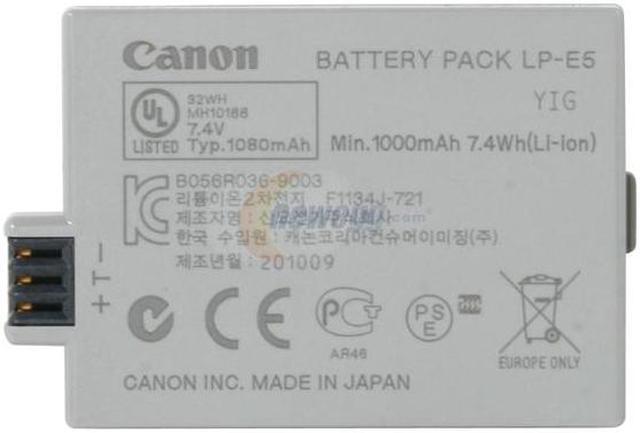 Alt view image 4 of 5 - Canon LP-E5 1080 mAh 7.4V Li-Ion Battery