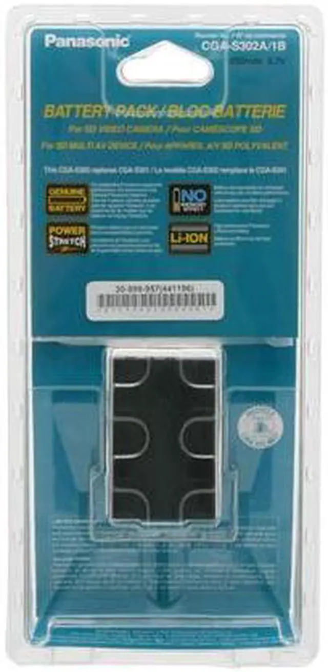Alt view image 2 of 2 - Panasonic CGA-S302A/1B Camcorder Battery