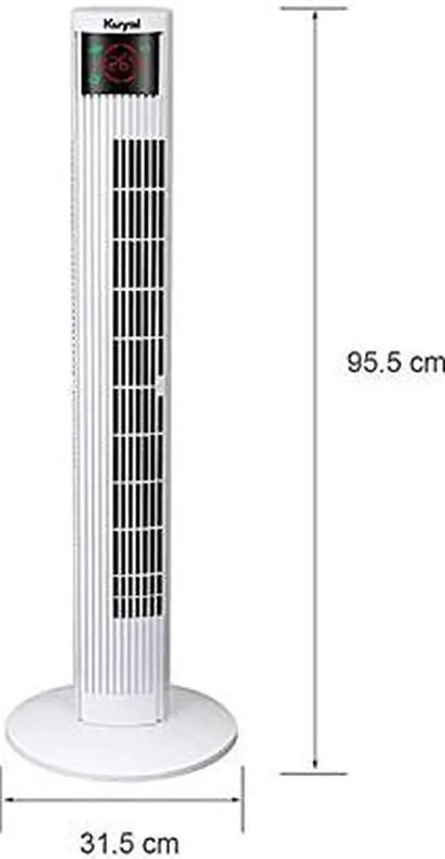 Alt view image 3 of 8 - Quiet Tower fan 36" with Remote Control, 96 CM Stand Fan with 4 Speed Levels and 2 Modes, 12H timer, 45W with LED Display & Touch Panel, 60° Oscillation Floor Fan, lowest 25db Household Fans, Black