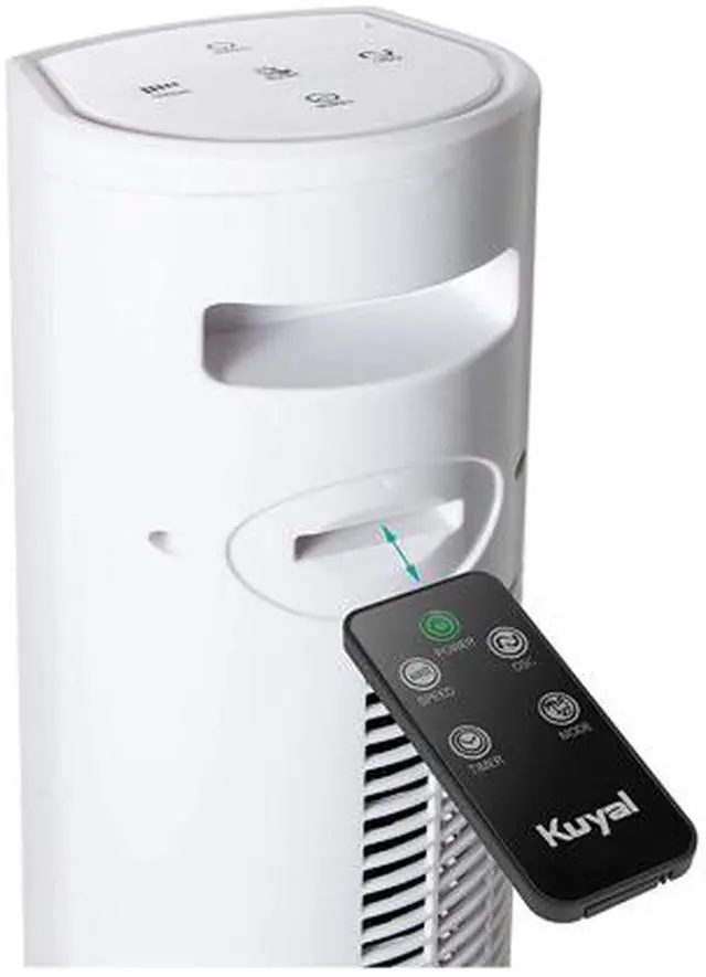 Alt view image 4 of 8 - Quiet Tower fan 36" with Remote Control, 96 CM Stand Fan with 4 Speed Levels and 2 Modes, 12H timer, 45W with LED Display & Touch Panel, 60° Oscillation Floor Fan, lowest 25db Household Fans, Black