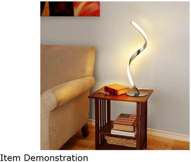 Alt view image 9 of 9 - Albrillo Spiral Design LED Table Lamp - Dimmable Desk Lamp Touch Button, Warm White 3000K Bedside Lamps of Stainless Steel, 1.5m Cable, 5W 450LM Nightstand Lamps, for Bedroom, Office, Living Room