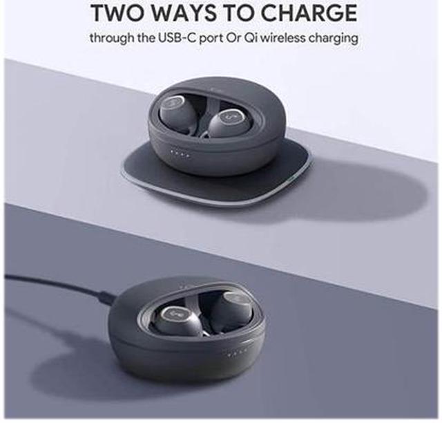 Alt view image 3 of 5 - Aukey EP-T10 True Wireless Earbuds with QI Wireless Rechargeable Case (Grey)