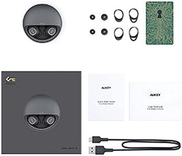Alt view image 4 of 5 - Aukey EP-T10 True Wireless Earbuds with QI Wireless Rechargeable Case (Grey)