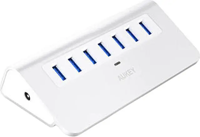 Alt view image 2 of 7 - Aukey 7-Port USB 3.0 Aluminum Hub