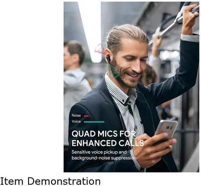 Alt view image 7 of 8 - AUKEY Hybrid Active Noise-Canceling(ANC) Wireless Earbuds with Transparency Mode, Hi-Fi Stereo Sound, Touch Control, Bluetooth 5.0, and USB-C Fast Charging for iPhone Android Black EP-N7