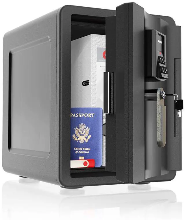 Alt view image 2 of 5 - Honeywell 2901 Fire and Waterproof Safe with Digital Lock - 11.8 x 16.7 x 15.6 - 0.7 cu ft - Black