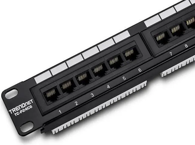 Main image of TRENDnet 24-Port Cat6 Unshielded Rackmount Patch Panel, TC-P24C6