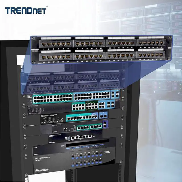 Alt view image 2 of 6 - TRENDnet 24-Port Cat6 Unshielded Rackmount Patch Panel, TC-P24C6