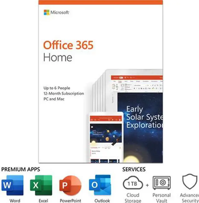 Main image of Microsoft Office 365 Home | 12-month subscription, up to 6 people, PC/Mac Key Card