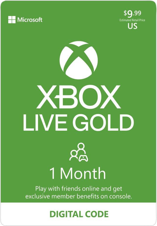 Xbox LIVE 1 Month Gold Membership US Digital Code Newegg