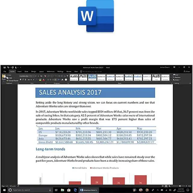 Alt view image 3 of 6 - Microsoft Office Home and Business 2019 - 1 Device, Windows 10 PC/Mac Download