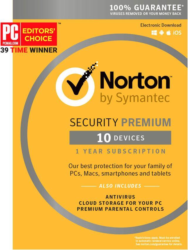 Main image of Symantec Norton Security with Antivirus Premium - 10 Devices [Key Card]