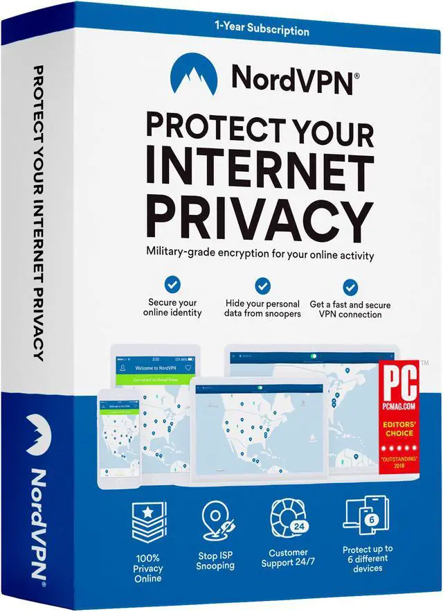 NordVPN Internet Security and Privacy Software for Windows/MacOS/Android/iOS  - 6 Devices - 12-month VPN Subscription - Download Antivirus & Internet  Security - Download - Newegg.com