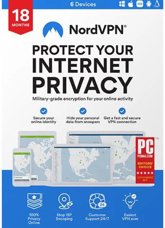 Main image of NordVPN Internet Privacy & Security Software 18-Month VPN Subscription - 6 Devices