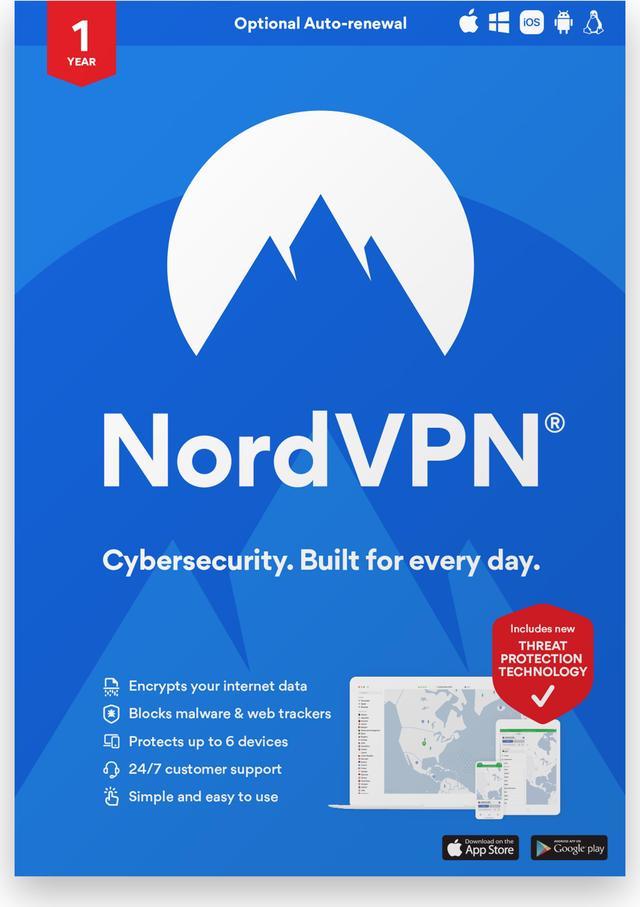 NordVPN Internet Privacy for Windows/MacOS/Android/iOS - 6 Devices