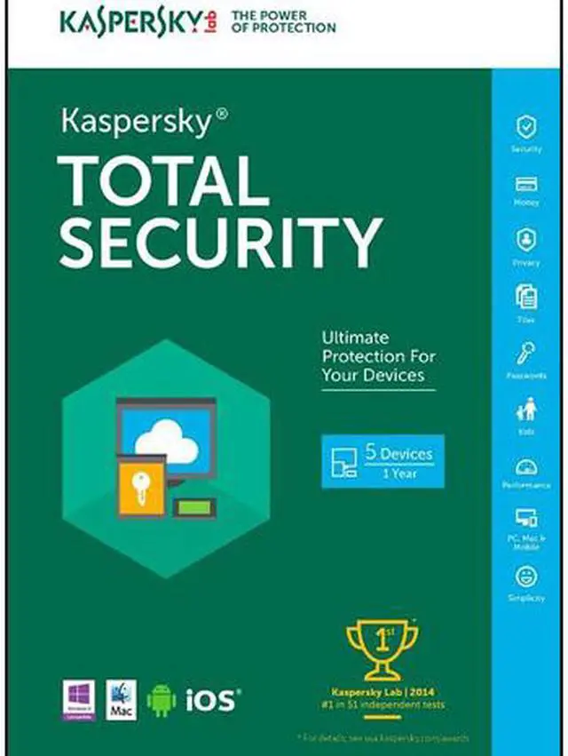 Main image of Kaspersky Total Security 2016 - 5 PCs (Key Card)