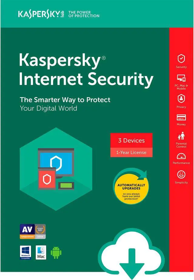 Main image of Kaspersky Internet Security 3 Devices 2018 - Download